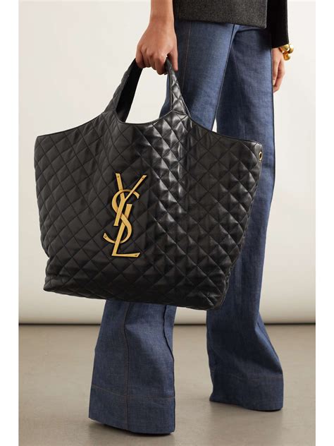 canvas ysl|ysl quilted tote bag.